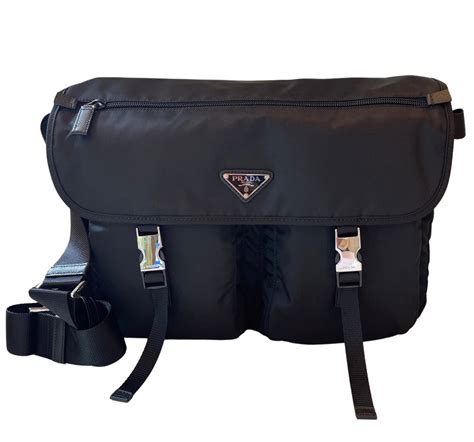 PRADA Nylon Vela Messenger Black 1466911 